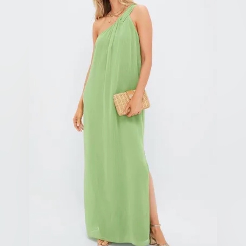 Pomander Place One Shoulder Green Dress